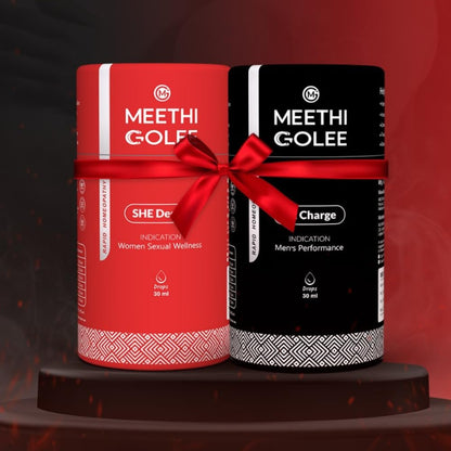 Couple Wellness Combo – HE Charge for Men & She Desire for Women | Energy, Stamina & Vitality Support Drops - 30ml Each