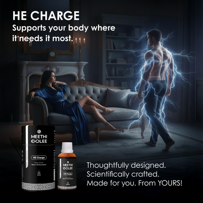 Couple Wellness Combo – HE Charge for Men & She Desire for Women | Energy, Stamina & Vitality Support Drops - 30ml Each