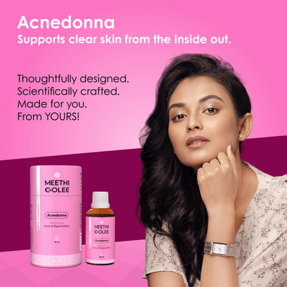 Acnedonna Advanced Homeopathy 2.0 for Acne, Pimples & Skin Clarity Support | Oral Drops | 30ml - Meethi Golee