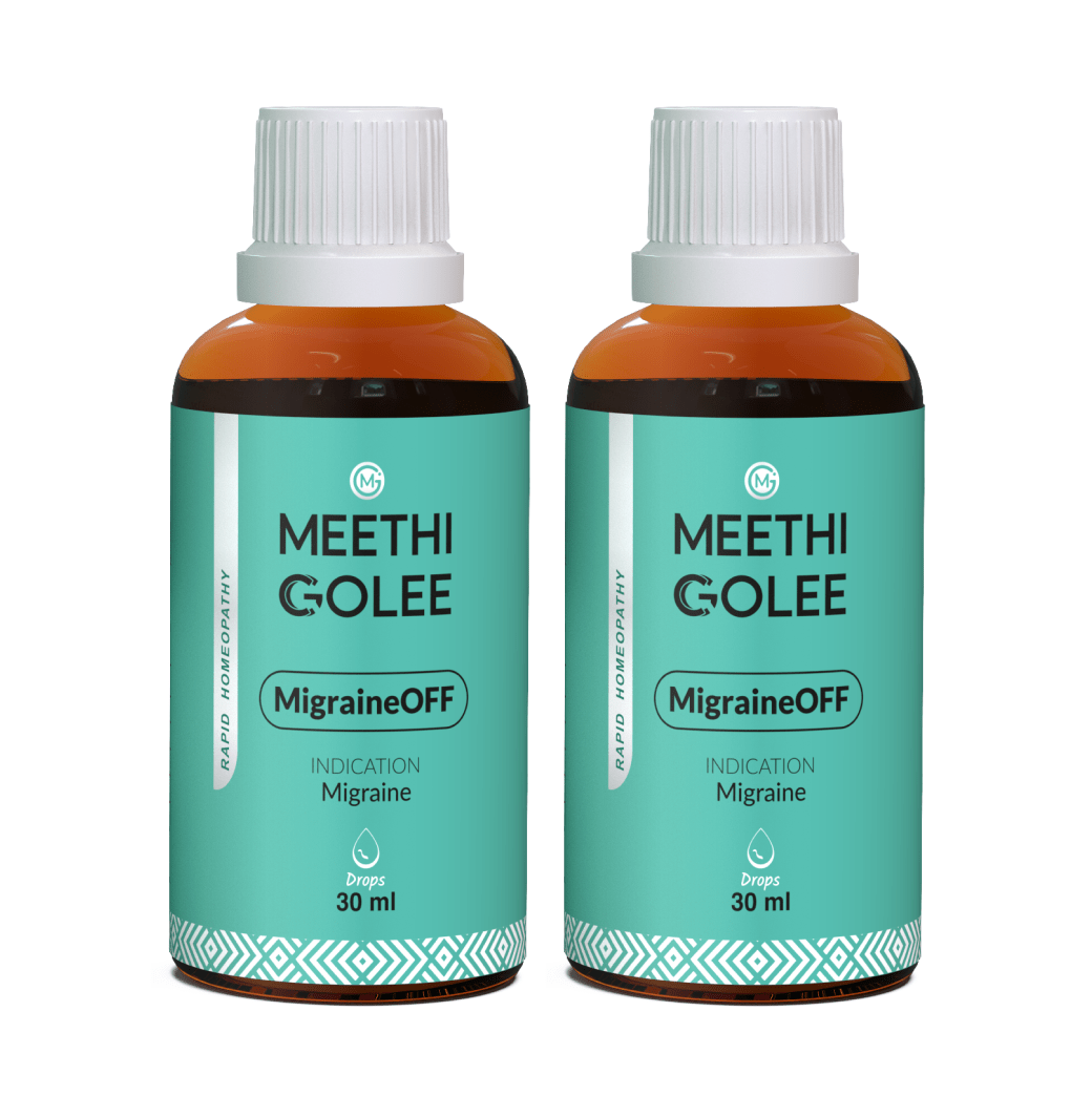 Advanced HOMEOPATHY 2.0 for Migraine and Headache Relief Support | Oral Drops | 30 ml - Meethi Golee