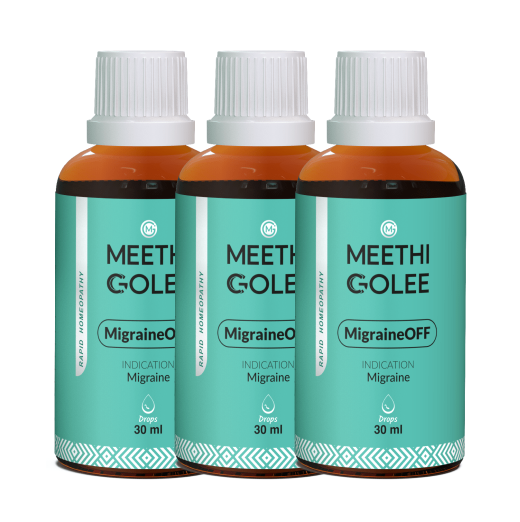 Advanced HOMEOPATHY 2.0 for Migraine and Headache Relief Support | Oral Drops | 30 ml - Meethi Golee