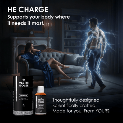 Couple Wellness Combo – HE Charge for Men & She Desire for Women | Energy, Stamina & Vitality Support Drops - 30ml Each